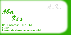 aba kis business card